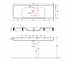 Kerasan 353531 CENTO umywalka 140X45 SOSP/z/o NERO MATT